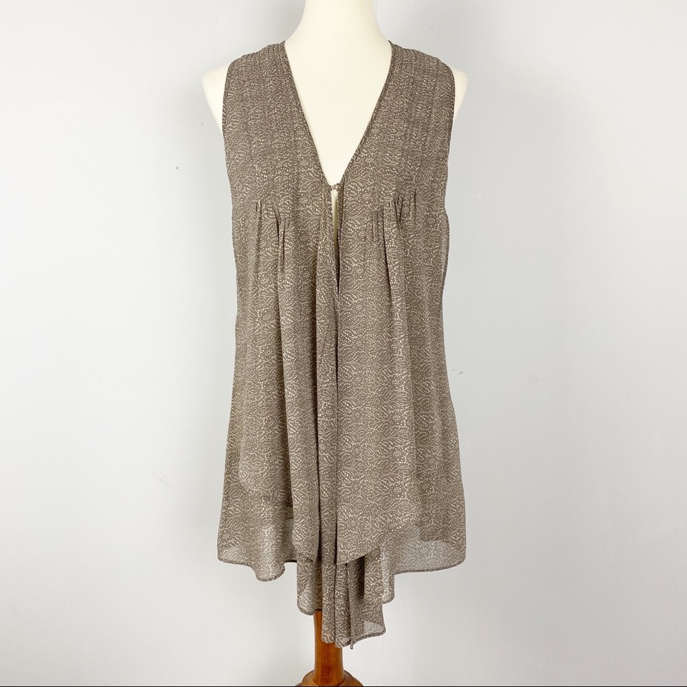 CAbi Lightweight Sheer Cascading Tunic Vest Lagenlook Style 365 XS - Picture 2 of 11